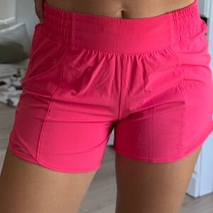 Hottie hot shorts Lululemon color hot pink size 4